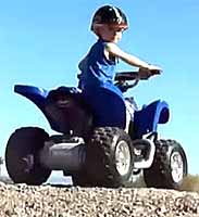 12v yamaha blue raptor atv ride-on for children