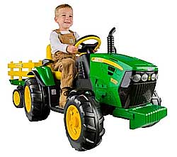 kids ride on tractor with trailer