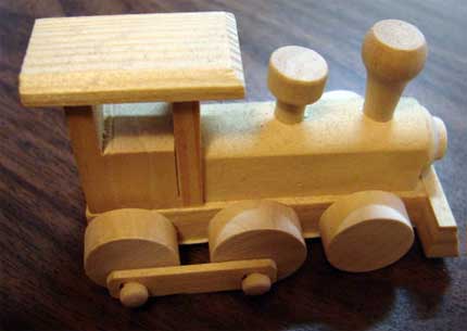homemade all-terrain train toy
