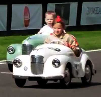 fun moments with the antique pedal car