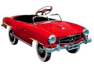red convertible mercedes pedal car toy